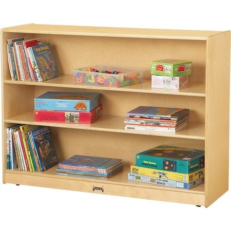 Jonti-Craft JontiCraft 0769JC, ADJUSTABLE MOBILE STRAIGHT-SHELVES, SUPER-SIZED, 48W X 15D X 35.5H, BIRCH JNT0769JC